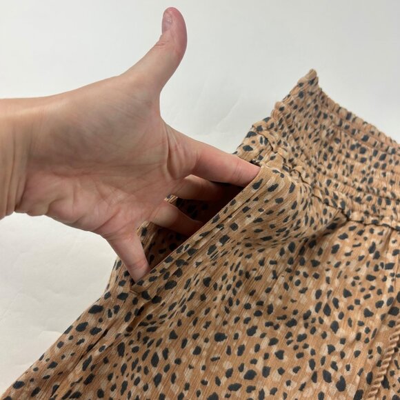 Abercrombie & Fitch Leopard Print Crinkle Wide Leg Pant XL - Picture 3 of 8